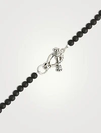 Onyx Beaded Cross Rosary