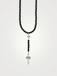 Onyx Beaded Dagger Rosary