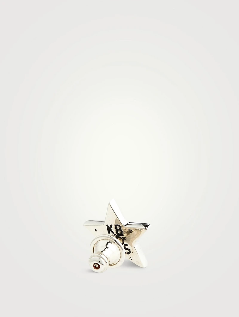 Silver Five-Pointed Star Stud Earrings