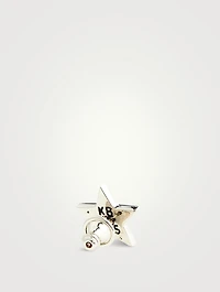 Silver Five-Pointed Star Stud Earrings