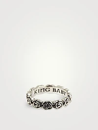 Silver Baby Rose Infinity Ring
