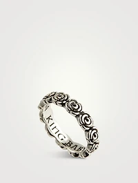 Silver Baby Rose Infinity Ring
