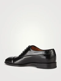 Leather Oxford Shoes With Toe Cap