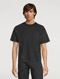 Mineral Wash Cropped Cotton T-Shirt