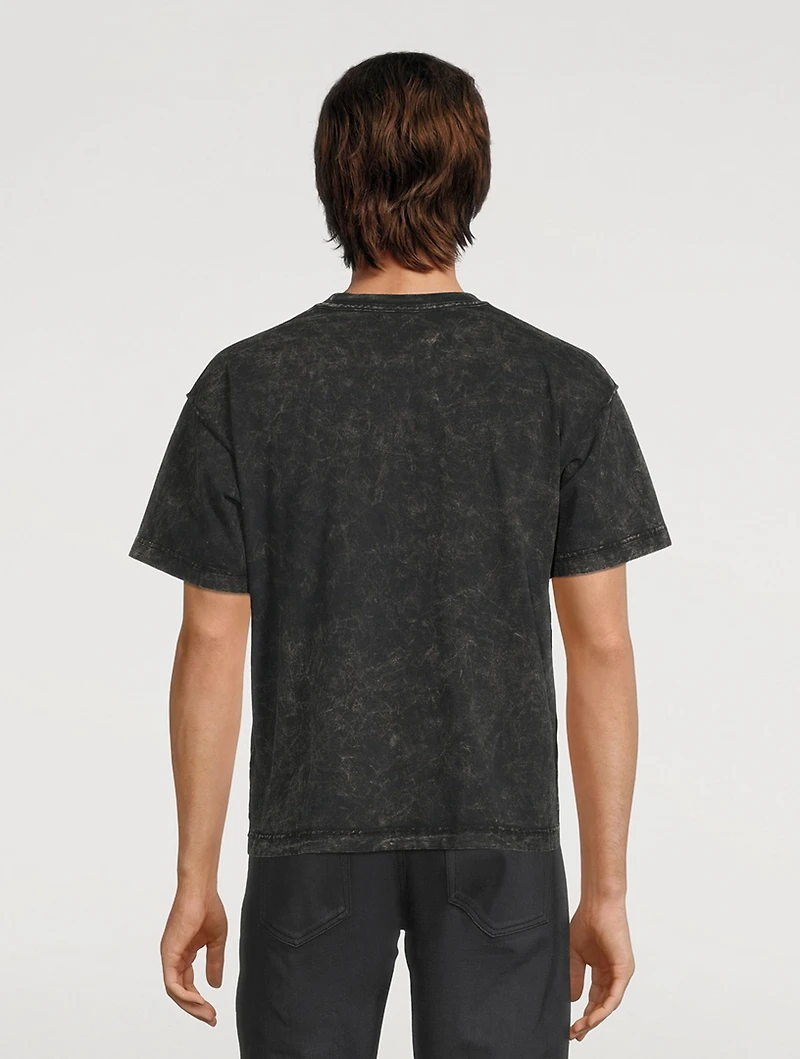 Mineral Wash Cropped Cotton T-Shirt