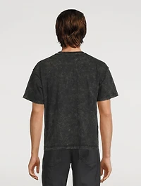Mineral Wash Cropped Cotton T-Shirt