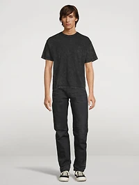 Mineral Wash Cropped Cotton T-Shirt