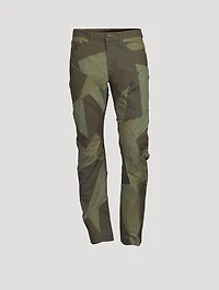 Patchwork Straight-Leg Jeans