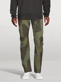 Patchwork Straight-Leg Jeans