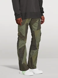 Patchwork Straight-Leg Jeans
