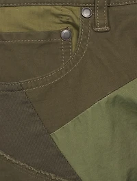 Patchwork Straight-Leg Jeans