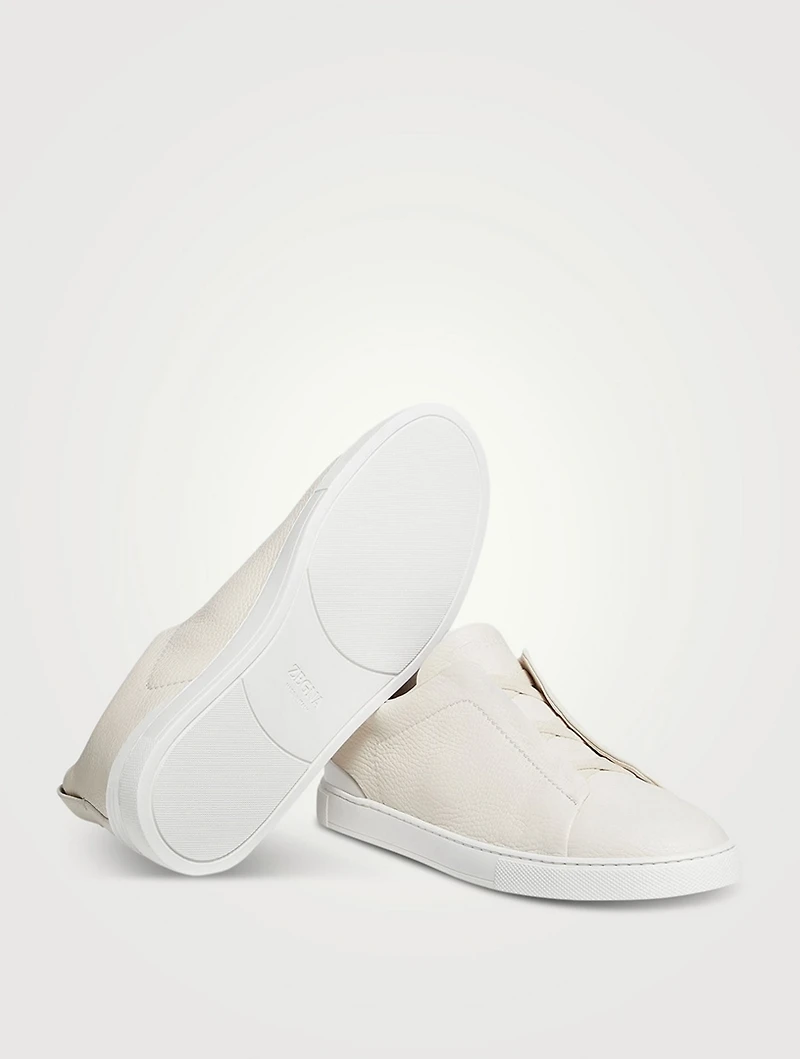 Deerskin Triple Stitch Sneakers