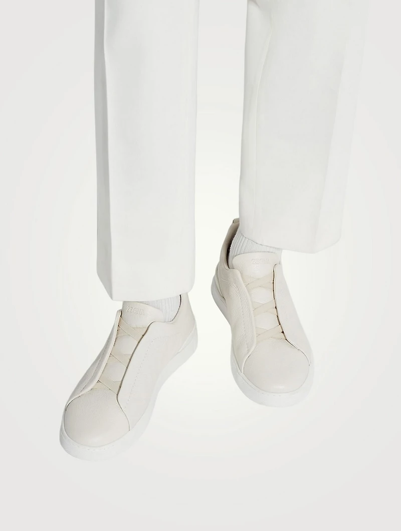 Deerskin Triple Stitch Sneakers