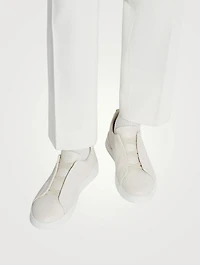 Deerskin Triple Stitch Sneakers