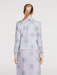 Silk Twill Jacket Polka Dot Print