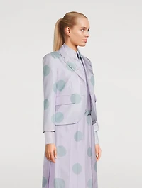 Silk Twill Jacket Polka Dot Print