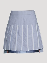 Organza Oxford Pleated Mini Skirt
