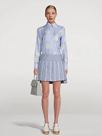 Silk Twill Blouse Polka Dot Print
