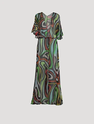 Marmo Silk Creponne Beach Robe