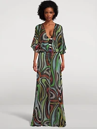 Marmo Silk Creponne Beach Robe