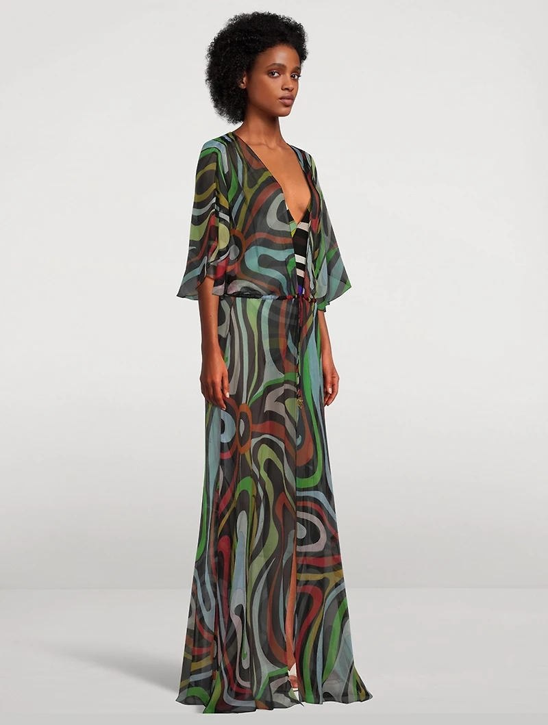 Marmo Silk Creponne Beach Robe