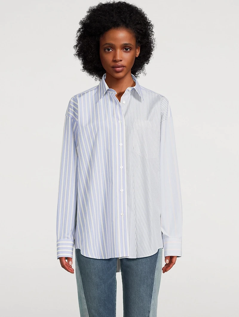 Cotton Shirt Multi-Stripe Print