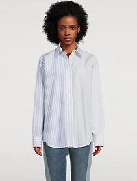 Cotton Shirt Multi-Stripe Print