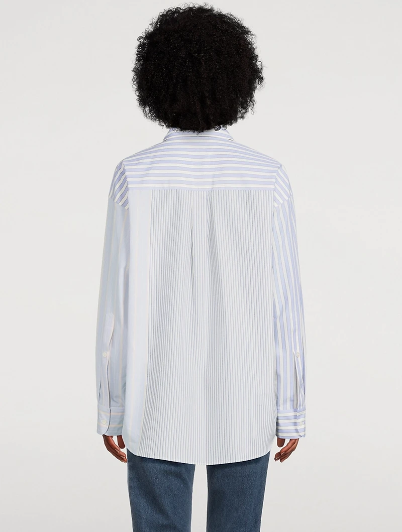Cotton Shirt Multi-Stripe Print