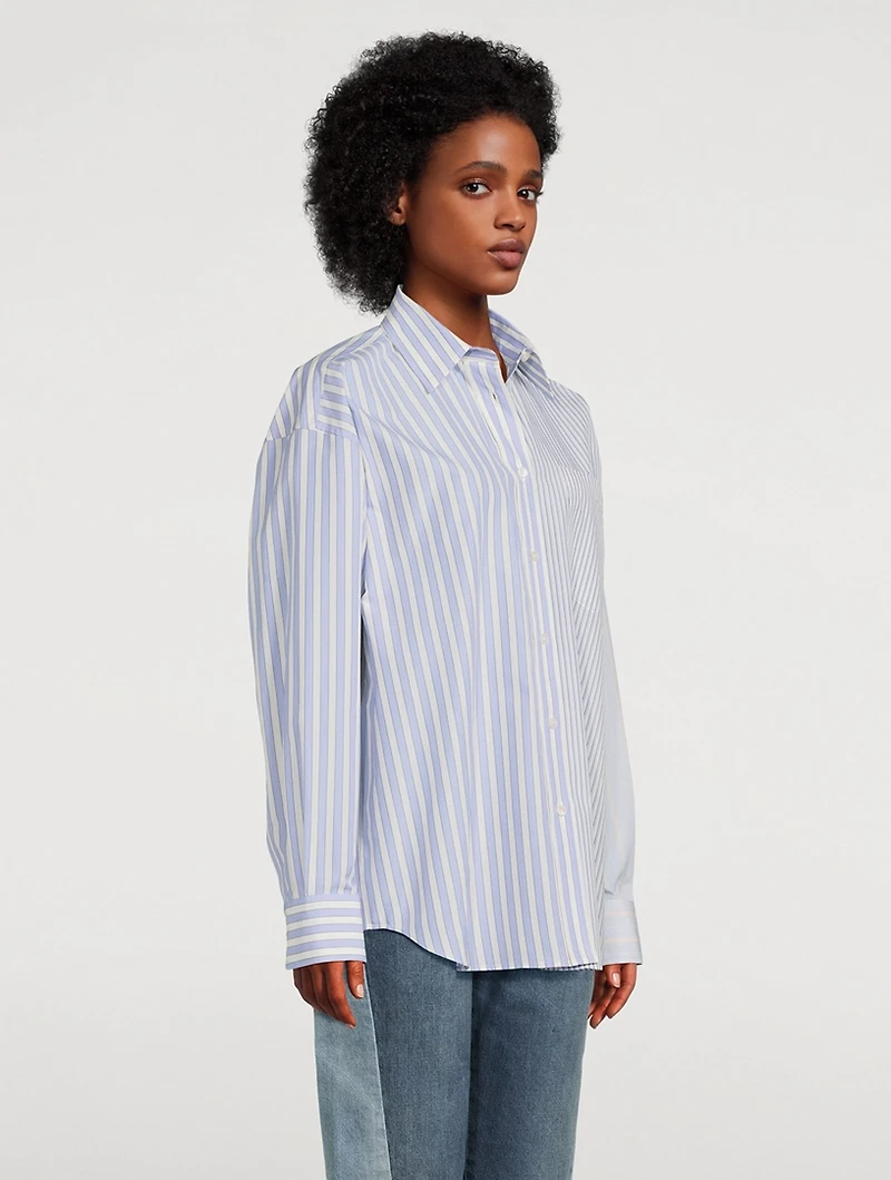 Cotton Shirt Multi-Stripe Print