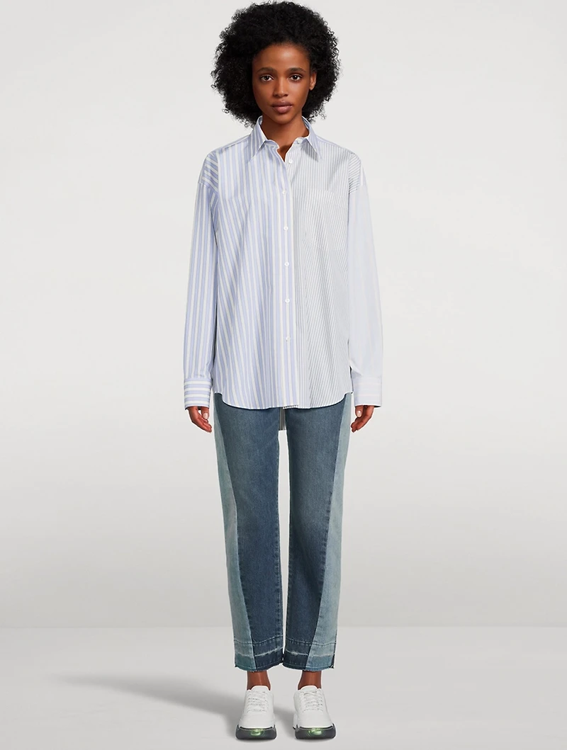 Cotton Shirt Multi-Stripe Print