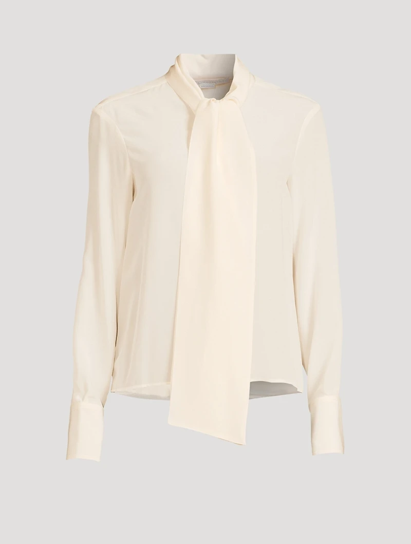 Crêpe De Chine Pussybow Blouse