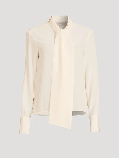 Crêpe De Chine Pussybow Blouse