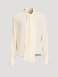Crêpe De Chine Pussybow Blouse