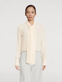 Crêpe De Chine Pussybow Blouse