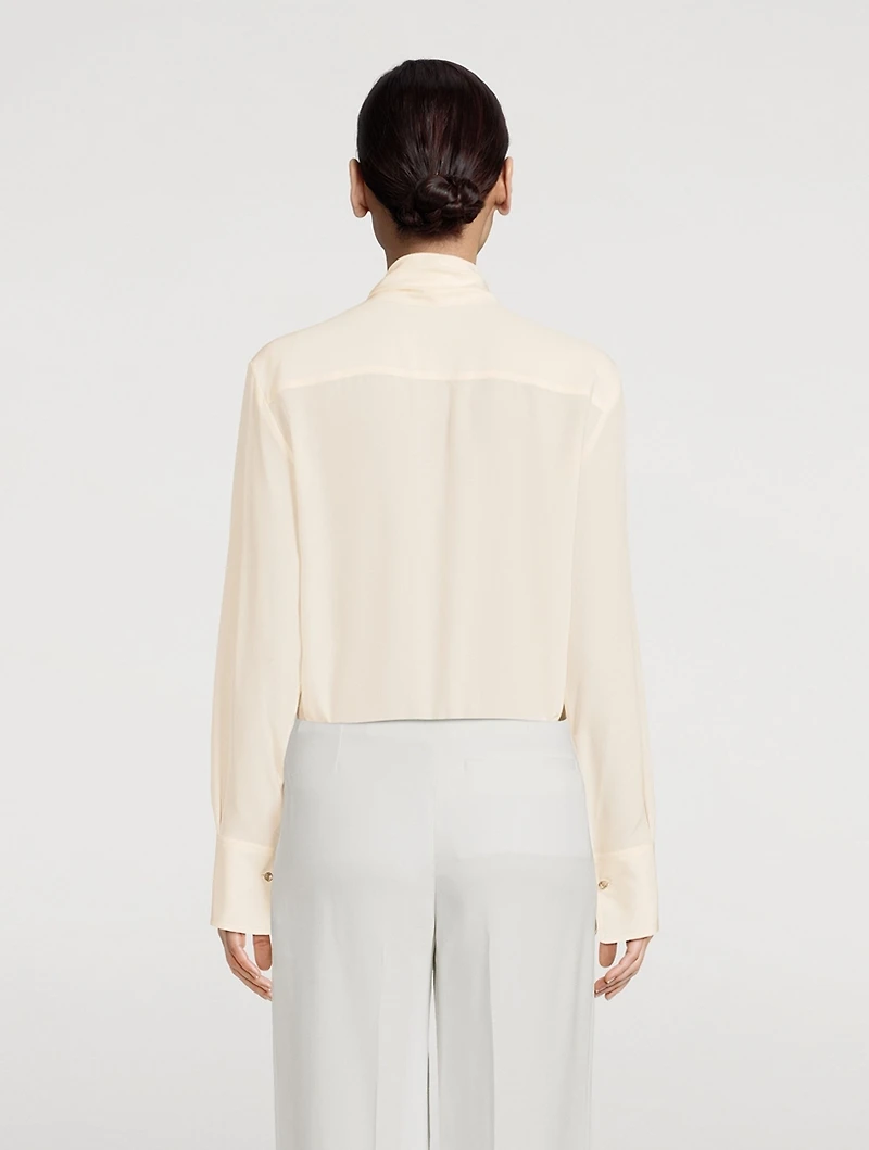 Crêpe De Chine Pussybow Blouse