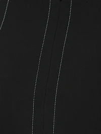 Contrast Seam Midi Skirt
