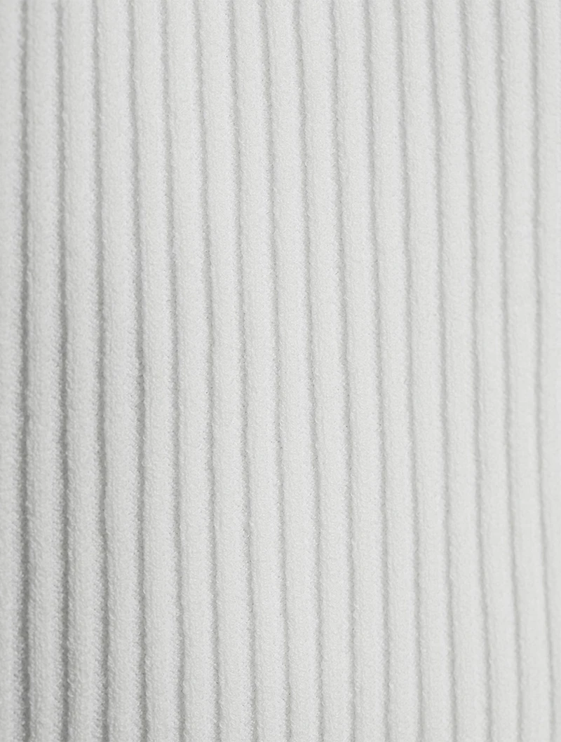 Opaque Sheer Ribbed Top
