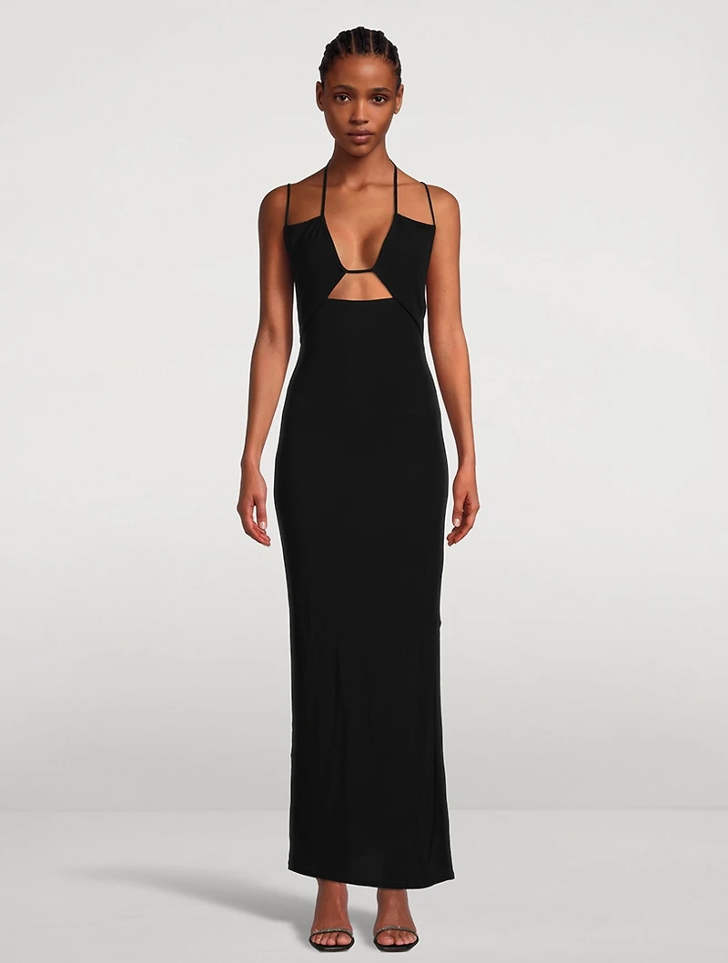 Strappy Knit Maxi Dress