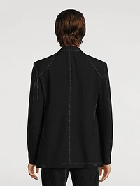 Wool-Blend Double-Breasted Jacket