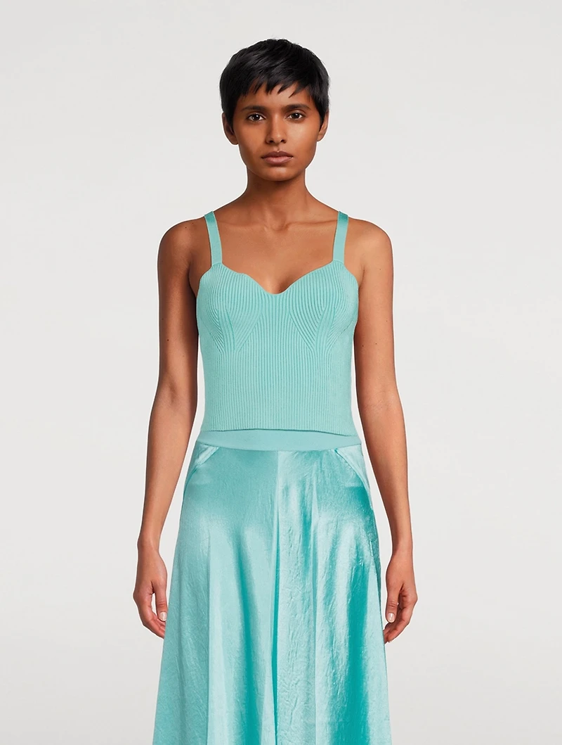 Ribbed Sweetheart Bralette Camisole