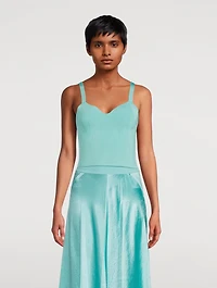 Ribbed Sweetheart Bralette Camisole