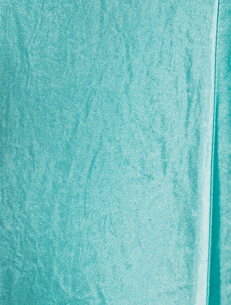 Rib-Trim Raw-Edge Skirt