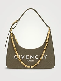 Small Moon Cut Out Canvas Shoulder Bag