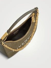Small Moon Cut Out Canvas Shoulder Bag