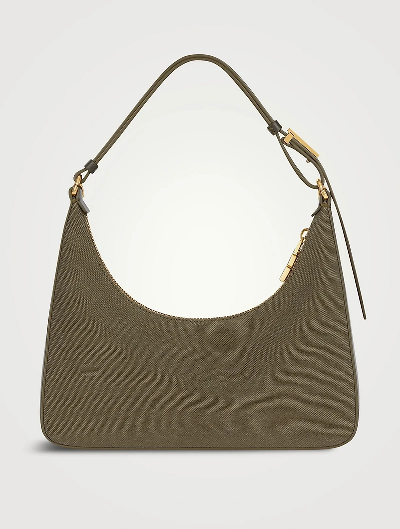 Small Moon Cut Out Canvas Shoulder Bag