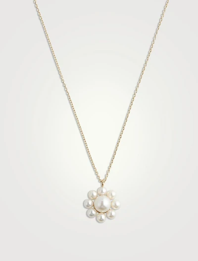 Margherita Simple 14K Gold Necklace With Pearls