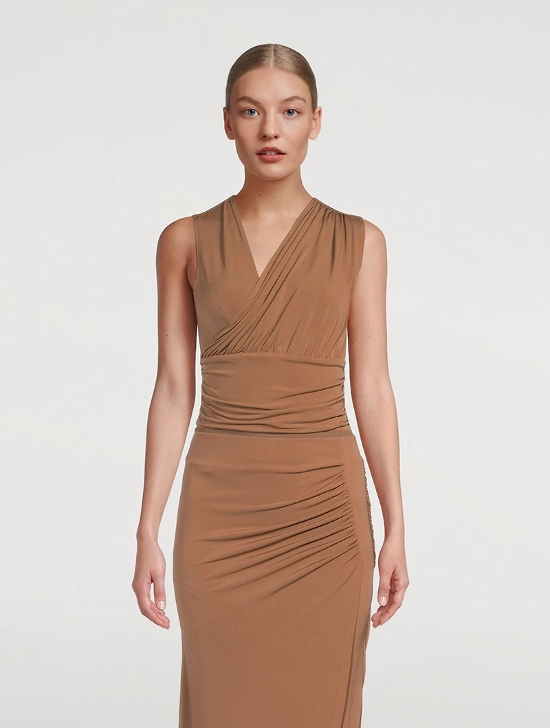 Ruched Jersey Bodysuit