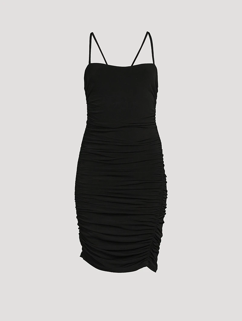 Ruched Jersey Mini Dress