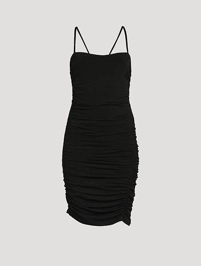 Ruched Jersey Mini Dress