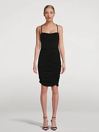 Ruched Jersey Mini Dress